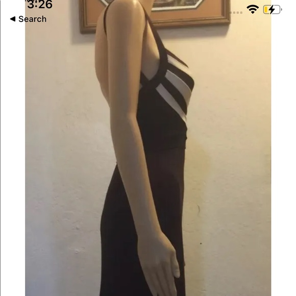 HERVE LEGER Couture Vintage AW1997 Runway Knit Jersey Open Back Long Dress S. - Picture 3 of 8